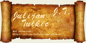 Julijan Tulkić vizit kartica